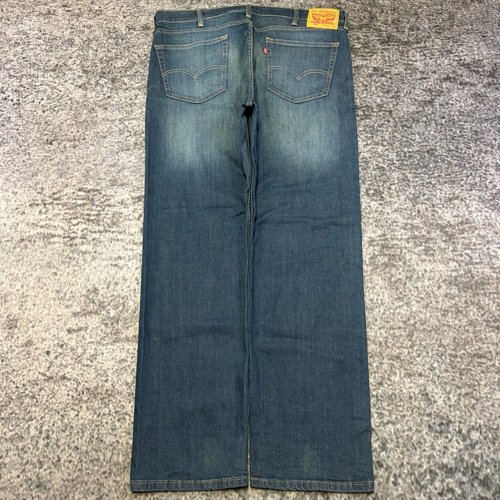 Levi's 505 Jeans Straight Leg Mens 40x32 Blue Faded Denim